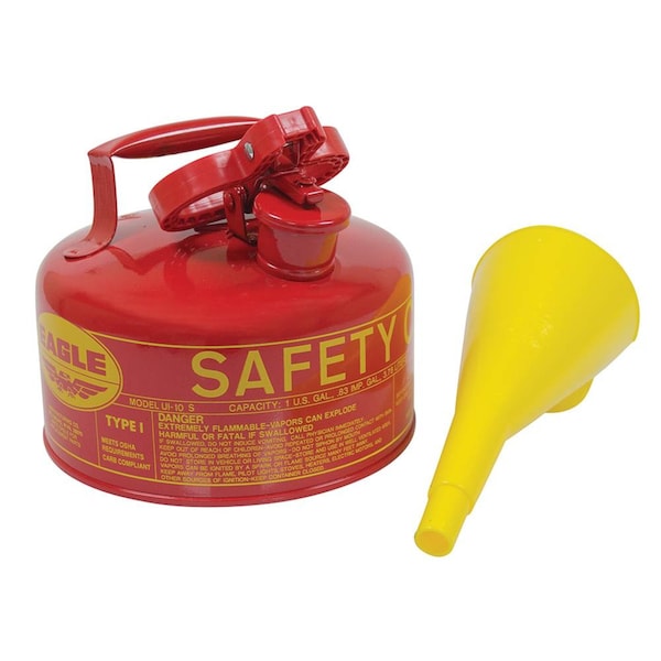 Metal Safety Fuel Can 765-180 For Eagle 1 Gallon With Funnel